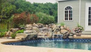 Multi-tiered Waterfall with Diving Stone, Andover