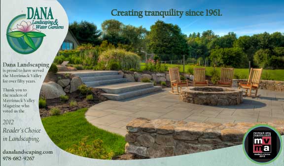 our new fire pit is wicked hot in the latest merrimack valley magazine landscape ad